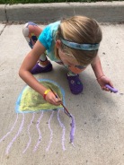 Painting with chalk
